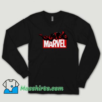 Deadpool Marvel Logo Long Sleeve Shirt