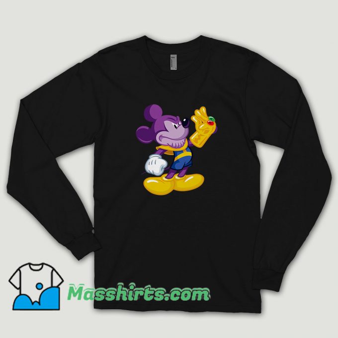 Thanos Mickey Mouse Long Sleeve Shirt