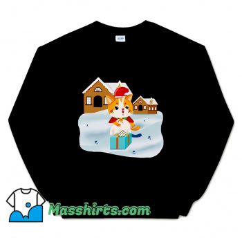 Christmas Night Cute Cat Sweatshirt