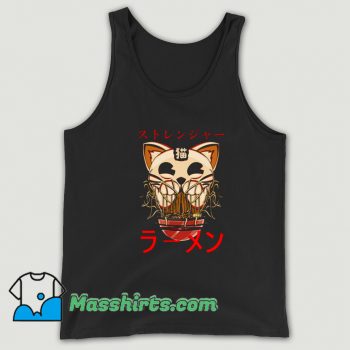 Ghostly Cat and Ramen Tank Top