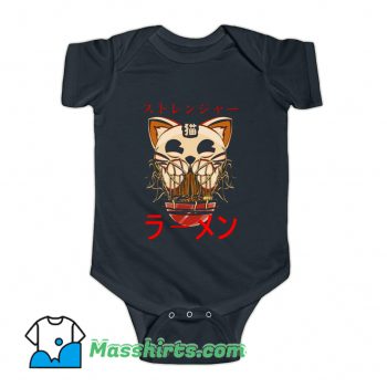 Ghostly Cat and Ramen Baby Onesie