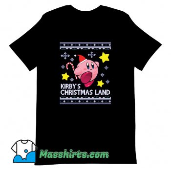 Kirby Christmas Land Knit T Shirt Design