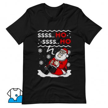 Ssss Ho Santa Claus Ugly Christmas Sweater T Shirt Design