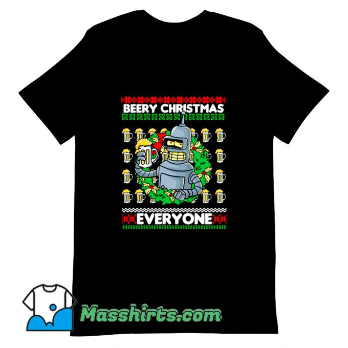 Cute Beery Christmas T Shirt Design