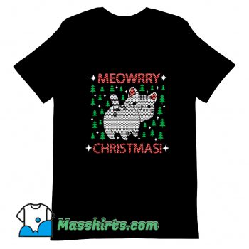 Meowrry Christmas T Shirt Design On Sale