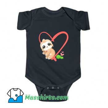Baby Sloth Valentines Day Gift Sloth Baby Onesie
