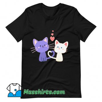 Cat Heart Cat Lover Valentine Day T Shirt Design