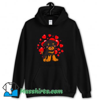 Funny Rottweiler Dog Valentines Day Hoodie Streetwear