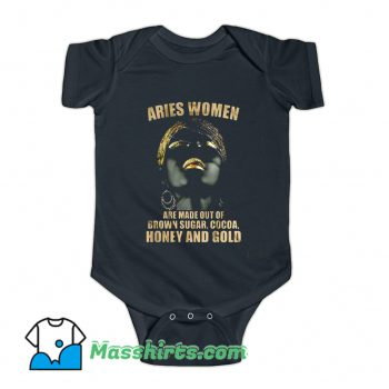 Aries Brown Sugar Cocoa Honey And Gold Baby Onesie