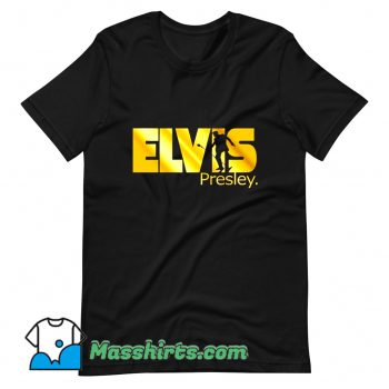 Elvis Presley Gold Print King Rock Music T Shirt Design