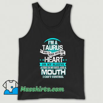 Classic I Am A Taurus All Over Heart Tank Top