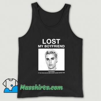 Funny Lost My Boyfriend Justin Bieber Tank Top