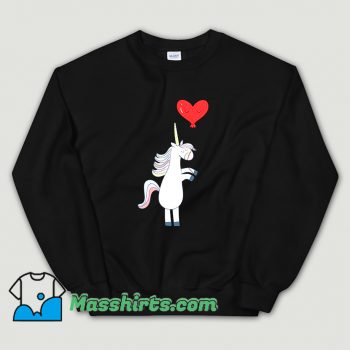 Original Unicorn Balloon Love Heart Sweatshirt