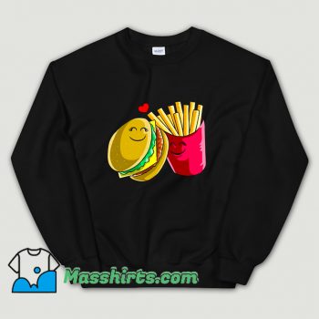 Valentines Day Cheeseburger Fries Sweatshirt