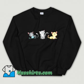 3 Cute Kittens Are Playing Sweatshirt