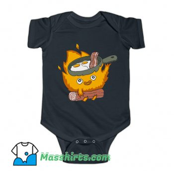 Baby Calcifer Cook Eggs and Meat Baby Onesie