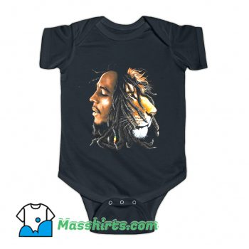 Bob Marley Lion Profile Baby Onesie