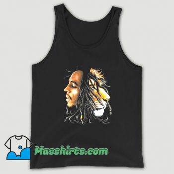 Cheap Bob Marley Lion Profile Tank Top