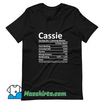 Cassie Serving Amazing Woman T Shirt Design