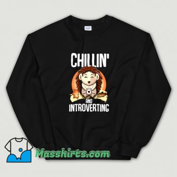 Vintage Hedgehog Chillin And Introverting Sweatshirt