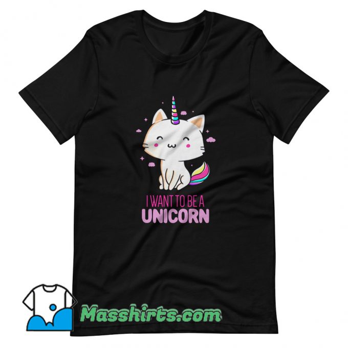 Vintage I Want To Be A Unicorn T Shirt Design