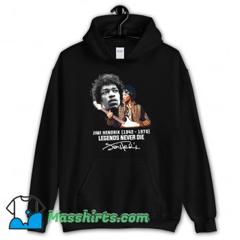 Jimi Hendrix Legends Never Die Signatures Hoodie Streetwear