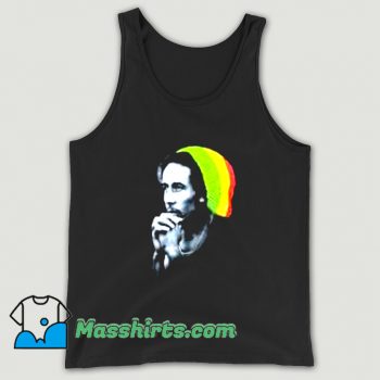 Reggae Bob Marley Knitted Hat Tank Top