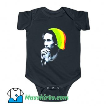 Vintage Reggae Bob Marley Knitted Hat Baby Onesie