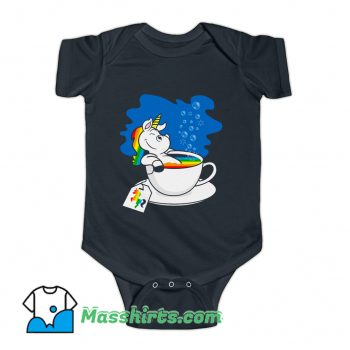 Unicorn In A Cup Of Tea Baby Onesie