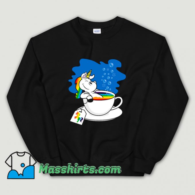 Funny Unicorn In A Cup Of Tea Sweatshirt