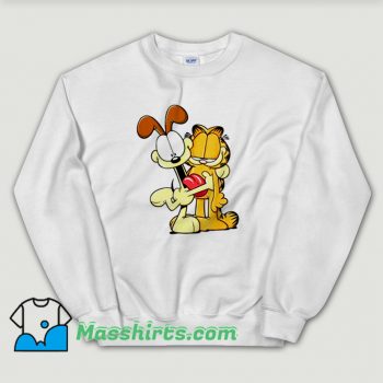 Awesome Garfield Odie Hugging Garfield Sweatshirt