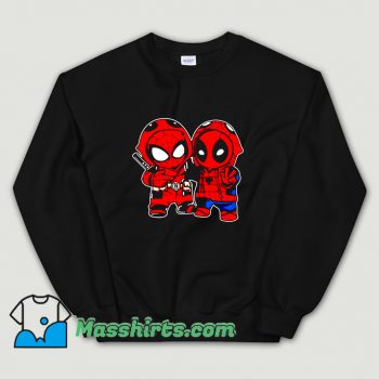 Baby Deadpool And Baby Spider Man Sweatshirt