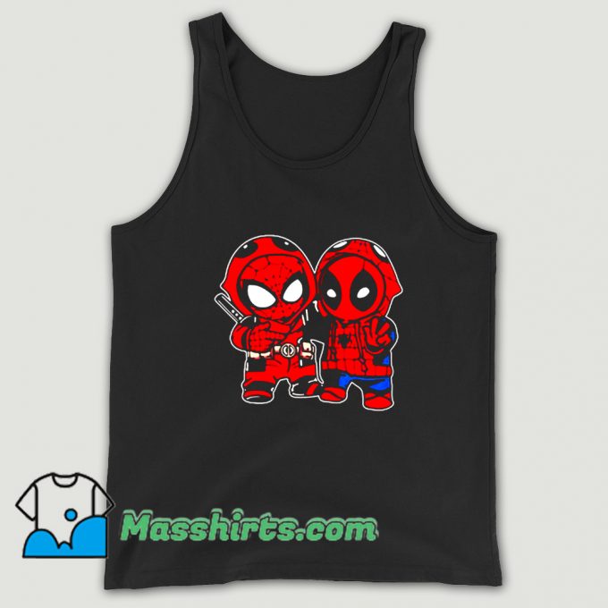 Baby Deadpool And Baby Spider Man Tank Top