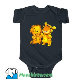 Baby Pooh Bear And Baby Garfield Baby Onesie