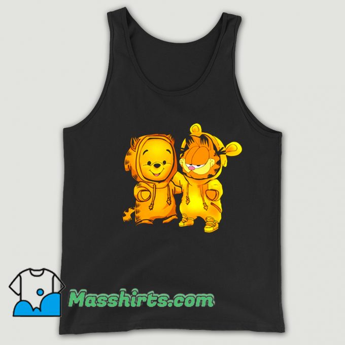 Baby Pooh Bear And Baby Garfield Tank Top