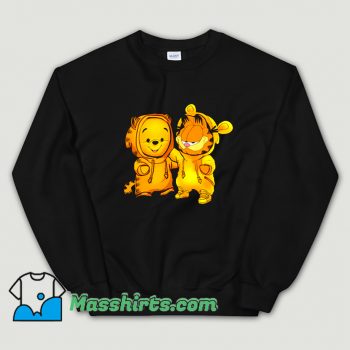 Cartoon Baby Pooh Bear And Baby Garfield Sweatshirt
