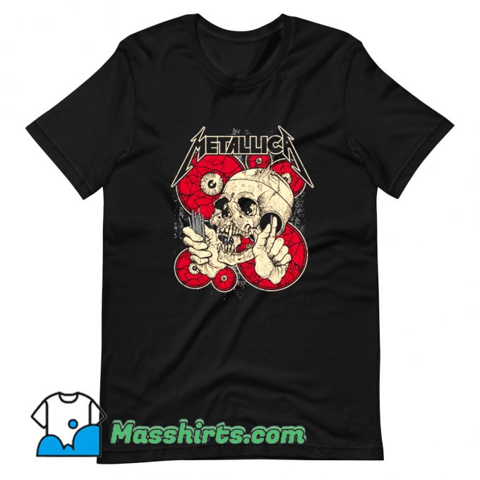 Cheap Eyes And Skull Metallica T Shirt Design
