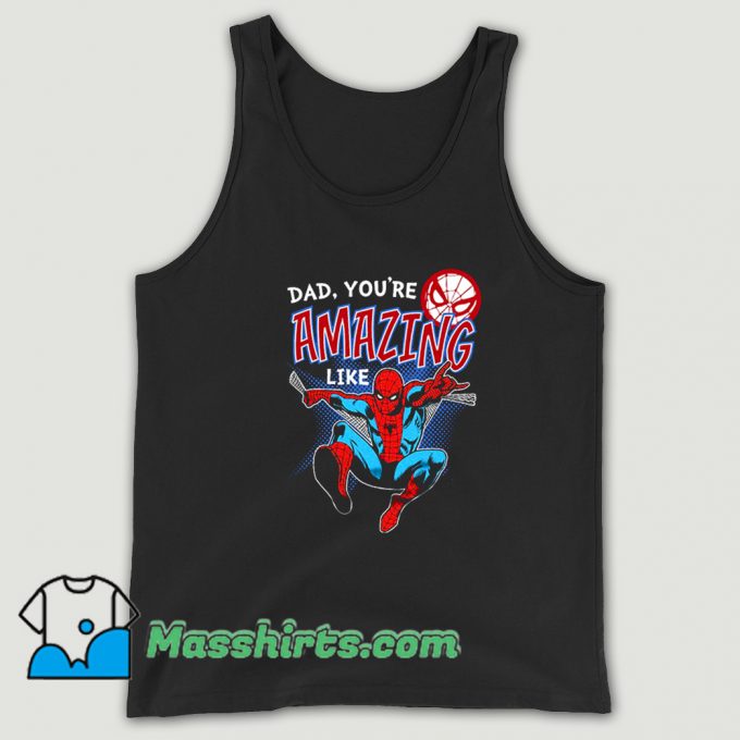 Father Day Spider Man Comic Tank Top