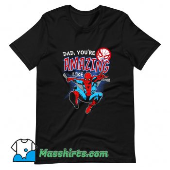 Classic Father Day Spider Man Comic T Shirt Design