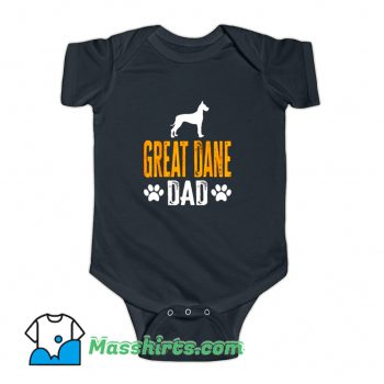 Great Dane Dad Gift Dog Baby Onesie