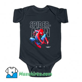 Vintage Marvel Spider-Man Epic Jump Pose Baby Onesie