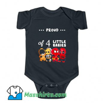 Baby Deadpool And Baby Spider Man Baby Onesie