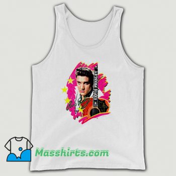Funny Elvis Presley The King With Guitar Tank Top