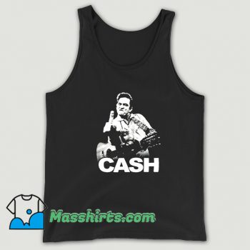 Johnny Cash Middle Finger Rock Tank Top On Sale