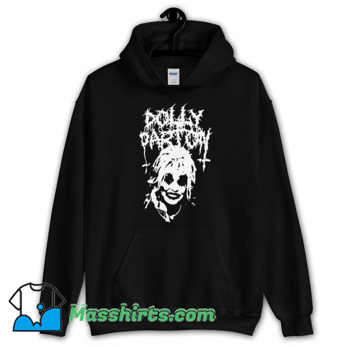 Original Dolly Parton Black Metal Hoodie Streetwear