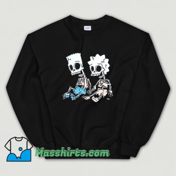 The Simpsons Bart and Lisa Skeletons Sweatshirt