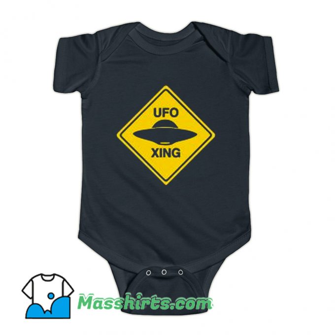 Ufo Xing Retro 80s Baby Onesie