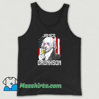 Classic James Madison Drunkson Us Flag Tank Top