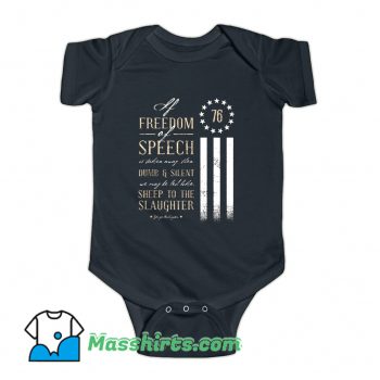 Freedom Of Speech Featuring A Quote Baby Onesie