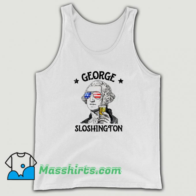 George Sloshington Washington 4th Of July Tank Top